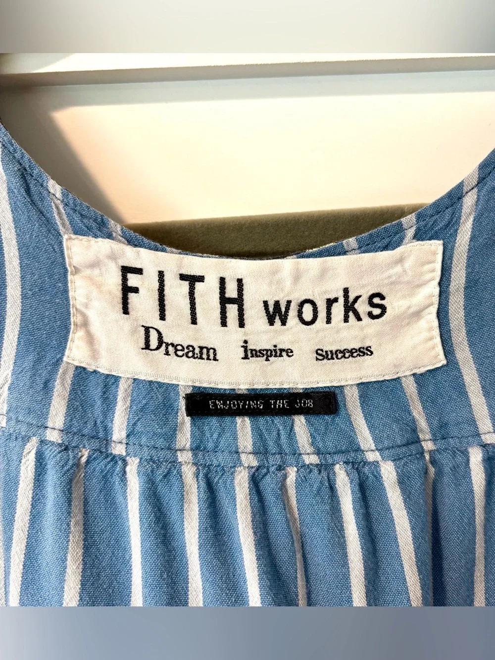 FITH Works Japanese Boutique Girls Floral Dress Striped Trim | Size 120 US 5/6